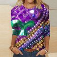 thumbnail image 1 of QIPOPIQ T-Shirts Décontractés pour Femmes à Manches 3/4 Col Rond Mignons Tuniques Hauts T-Shirts Basiques Blouses Coupe Ample Chandail à Enfiler Liquidation, 1 of 1