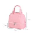 thumbnail image 3 of Insulated Lunch Bag for Women and Men, Double Layer Cooler Tote with Aluminum Foil Lining, 9.44 in x 9.05 in x 5.9 in, Polyester Fabric, 3 of 9
