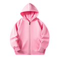thumbnail image 1 of FAOWME Chandails à Capuche à Manches Longues pour Enfants, Unisexes, Doux, avec Poche, Rose 4-5 Ans, 1 of 7