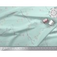 thumbnail image 2 of Soimoi Modal Satin Fabric Leaves & Buds Flower Fabric Prints by Yard 42 Inch Wide, 2 of 3