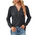 thumbnail image 1 of Birdeem Blouse Veste Texturée à Manches Longues à Col en V Uni pour Femme, 1 of 1