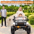 thumbnail image 2 of BeesClover 24V 2-Seater Ride On Car for Kids, Electric Truck with Remote Control, 4x45W Motor, Battery Powered with Switchable 4WD/2WD, LED Headlights and Music Player, 2 of 7