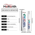 thumbnail image 4 of ​Professional 18ml Silvery Car Paint Scratch Repair Pen Kit – Quick-Dry Touch Up Paint with Clear Coat for Minor Scratches, High-Coverage DIY Auto Body Scratch Remover silvery, 4 of 9