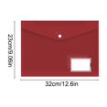 thumbnail image 2 of Birdeem Clear Plastic Document Folder 20 Pack, A4 File Folders with Snap Button and Label Pocket, Waterproof Transparent Envelopes for Office, School, and Home Filing Organization, 2 of 9
