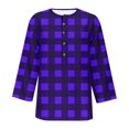 thumbnail image 3 of Birdeem Blouses pour Femmes T-Shirt Imprimé à Boutons Manches 3/4 Haut Ample, 3 of 9