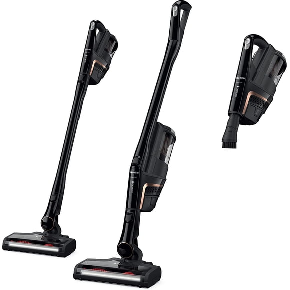 Miele Triflex HX2 Aspirateur-Balai Sans Fil pour Chat et Chien, Autonomie de 60 min, Obsidienne Noir/or Rose - Garantie de 5 Ans