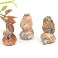 thumbnail image 3 of CHUANK Statue de Serpent de Guérison Sculptée en Quartz Naturel en Cristal Gemstone Mini Reiki - Quartz Rose, 3 of 6