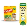 thumbnail image 1 of Glad Certified Compostable Bags - Small 10 Litres -, 1 of 7