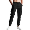 thumbnail image 2 of Amzcrzy Cargo Pants for Men Men's Spring Work Clothes Solid Color Multi Pocket Leisure Jogging Tight Pants Men's Pants Men's Cargo Pants Pants for Men Men's Clothing Slacks for Men, 2 of 7