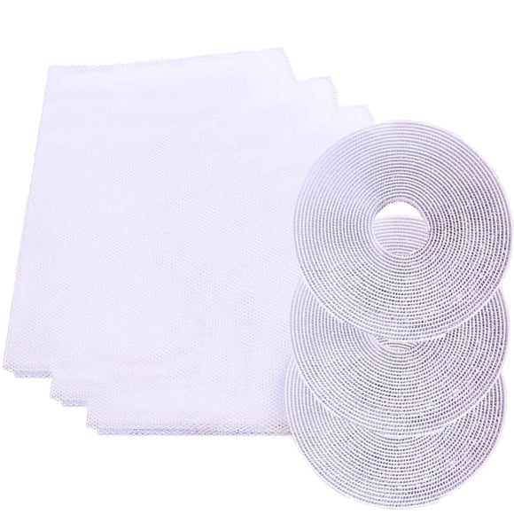 Nilvkv Indoor Insect Fly Screen Curtain Mesh Mosquito Netting Door Window 1.5*1.3 M 3*Pc