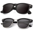 thumbnail image 3 of 2pcs Polarized Glasses For Men And Women, Semi-Rimless Frame Driving Glasses, 3 of 5