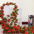 thumbnail image 3 of 2Pcs Artficial Small Rose Rattan Imitation Flower Hanging Vine Fake Plant Decoration for Home Wedding Party, 3 of 7