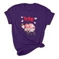 thumbnail image 4 of Pisexur T-shirt de la Saint-Valentin pour Femmes, Imprimé Amour, Manches Courtes, Col Rond, 4 of 5