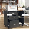 thumbnail image 4 of HOMCOM Printer Stand Mobile Printer Table W/ Storage Wheels White, 4 of 10