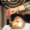 thumbnail image 3 of Buddha Sound Bowl Suction Singing Bowl Lifting Handle Rubber Sucker Tool with Leather Wrapped Stick, 3 of 8