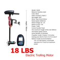 thumbnail image 2 of 12 V Speed Boat Motor, Propeller Electric Trolling Motor ,Outboard Motor, Outboard Boat Engine, ,Easy to Install, 2 of 12