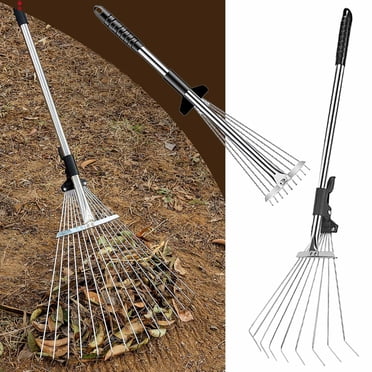 EGNMCR Straw Rake Sweeping Leaves On Flat Ground Magical Tool For Lawns Iron Claws Agricultural Tools Rake Ruler Leaves Nail Rake A rake