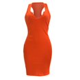 thumbnail image 3 of Fridja Womens’s Sheath Sleeveless Dress Solid Color Deep V-Neck Dress, 3 of 9