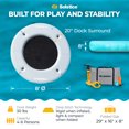 thumbnail image 3 of Solstice Original Inflatable Mesh Dock Floating 8 Foot Round Water Mat Lounger, 3 of 6