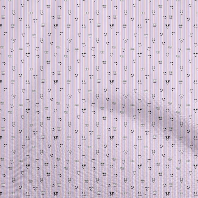 oneOone Cotton Poplin Light Purple Fabric Random Craft Projects Decor Fabric Printed By The Yard 42 Inch Wide