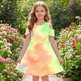 thumbnail image 5 of Économies de Printemps/été! HVOBTTY Robe Confortable à Manches Courtes pour Fille, Robe Quotidienne Sans Manches Extensible, Robe Trapèze Tournoyante, Patineuse, Récital d'École, Robe à Manches Courtes à Col Rond, Jaune, 12 Ans, 5 of 5