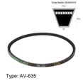 thumbnail image 2 of Unique Bargains 635mm Inner Girth 10mm Width Cogged V Belts, Rubber, for Power Transmission, 2 of 6
