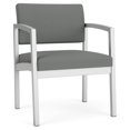 thumbnail image 1 of Lenox Steel Reception Waiting Oversize Guest Chair / Silver Steel / Light Gray, 1 of 5