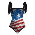 thumbnail image 3 of Women‘s One Piece Swimsuit with Beach Cover Up Tummy Control Bathing Suit with Wrap Skirt Vintage Print Monokini, 3 of 4