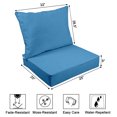 thumbnail image 2 of Vargottam Outdoor Deep Seat Patio Cushions Set 2pcs Seat Set All Weather Replacement Cushion Patio Seat And Back Cushion Set 25"x25"x5" Inches-Medium Blue, 2 of 9