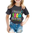 thumbnail image 1 of TZEWGL T-Shirts For Girl Print Round Neck Loose Short Sleeve Clothes For Newborns size 3-4T, 1 of 4