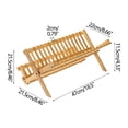 thumbnail image 3 of TopLLC Dish Drying Rack, 2 Tier Large Dish Rack, Dish Drainer Tray Made Of Bamboo, Foldable Drainer Rack, Large Capacity, 3 of 5
