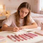 Yeciiwht 7-Pack Ballpoint Pens, Business Office Writing Pens for Students School Supplies