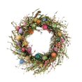 thumbnail image 1 of GUOOL Round Easter Wreath with Pastel Eggs Front Door Spring Pendant Artificial Flower A, 1 of 9
