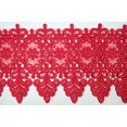 thumbnail image 1 of 10 Colors Floral Embroidered Scalloped Venise Guipure Applique Lace Trim (Red), 1 of 3