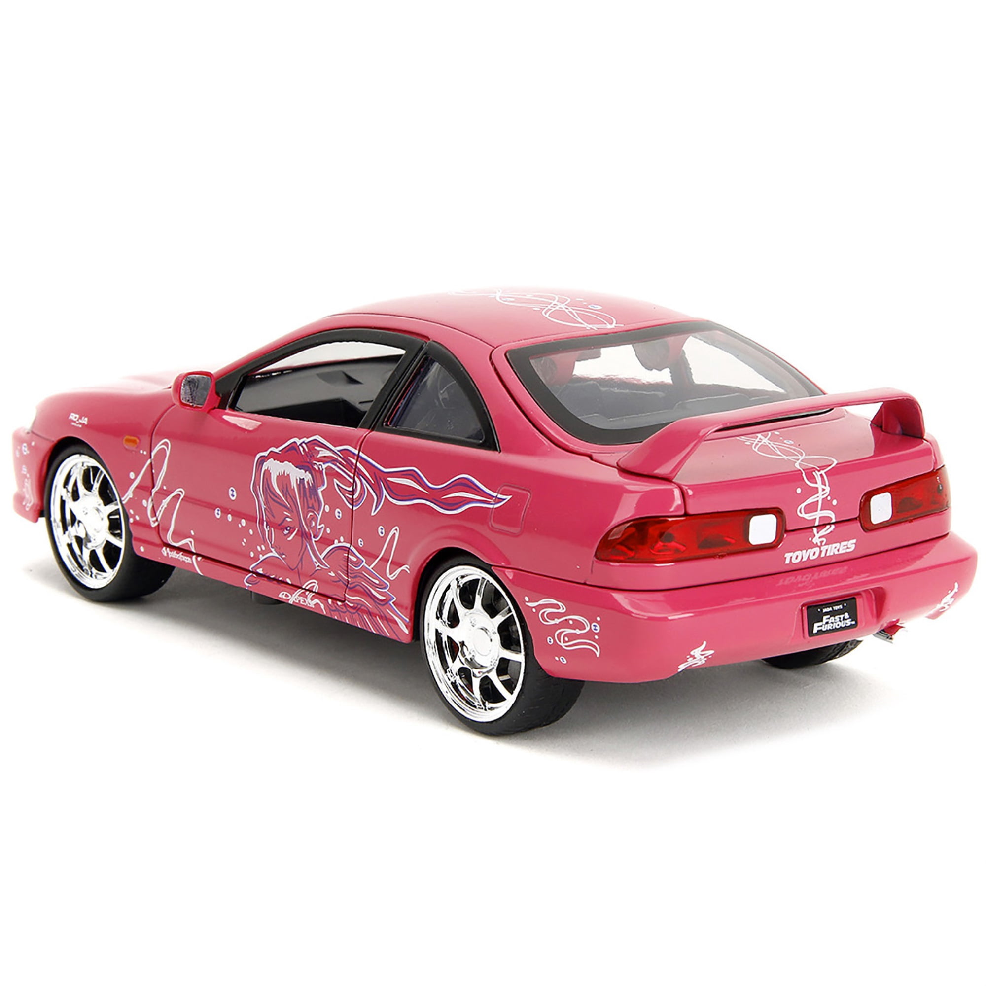 e Honda Integra Type-R (1995) ミニカー 1/24 1995 Honda Integra Type R Pink with Graphics 