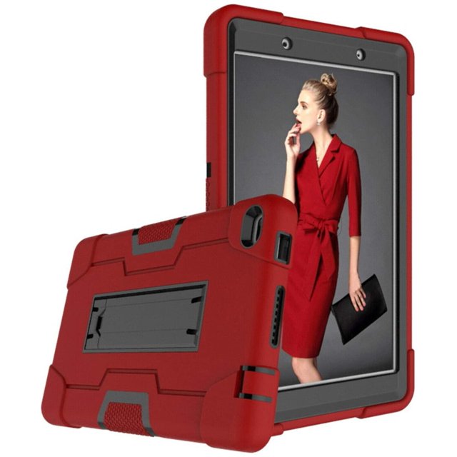Mignova pour Lenovo Tab E8/TB8304F Étui pour Tablette 8,0 Pouces, Étui Hybride Robuste Antichoc avec Armure Rigide, Protection Intégrale avec Support Intégré pour Lenovo Tab E8/TB8304F 8,0 Pouces (Rouge/noir)