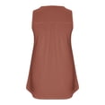 thumbnail image 5 of Dealovy Camisoles Grande Taille pour Femmes Décontractées Sans Manches à Encolure Dégagée avec Boutons Froncées de Couleur Unie Amples et Fluides, 5 of 5