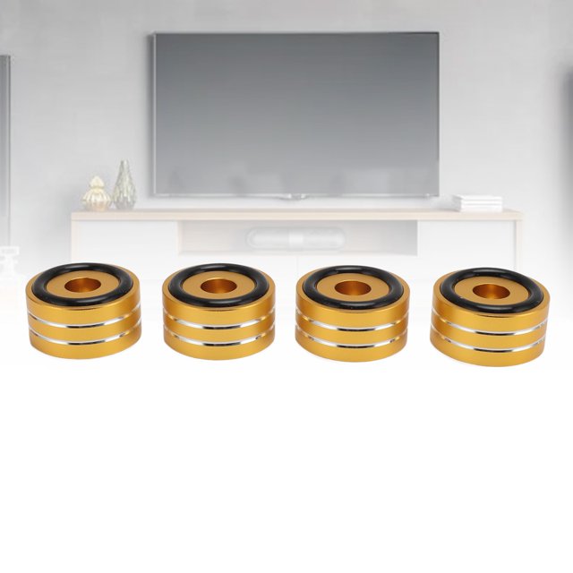 Pieds d'Isolation pour Haut-Parleurs, Pieds en Alliage d'Aluminium à Pointes Réduisant les Vibrations, avec Faible Point de Vibration Harmonique, Applicable aux Lecteurs CD DVD Appareils Hi-Fi