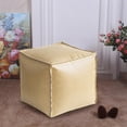 thumbnail image 1 of Housse de Pouf en Faux Cuir Non Rembourrée Repose-Pieds de Rangement pour Usage Intérieur Extérieur, 1 of 7
