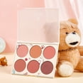 thumbnail image 4 of Cheek Blush Cosmetics, Blush Palette Multi Color Lightweight Matte Oil Absorbing  For Home For Women 6 Colors Blush Palette, 4 of 5