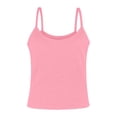 thumbnail image 3 of Women Spaghetti Strap Scoop Neck Ribbed Tank Tops Slim Fitted Cotton Camisole Basic Sleeveless Layering Shirts, 3 of 4