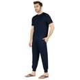 thumbnail image 3 of Inkmeso Ensemble de Pyjama Uni pour Hommes, Manches Courtes, Vêtement de Nuit à Col Rond, Ensemble de Pj, 3 of 7