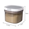thumbnail image 3 of Airtight Lock Food Container Drop-resistant Durable Sealed Jars for Flour Sugar Pasta Snacks - 1.8L, 3 of 3