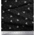 thumbnail image 2 of Soimoi Black Velvet Fabric Heart & Love Text Print Fabric by Yard 58 Inch Wide, 2 of 5