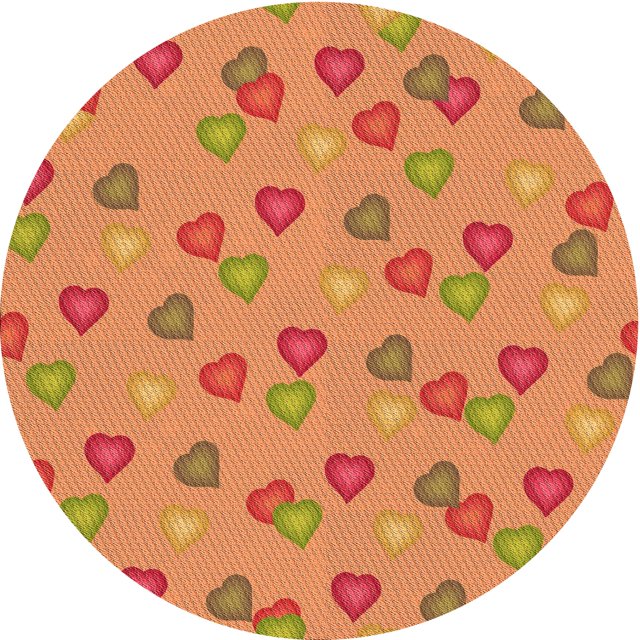Ahgly Company Tapis Rond Lavable en Machine Intérieur Transitionnel Orange Rouge Orange, 3 Pieds Rond