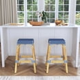 thumbnail image 2 of Butler Specialty Company Robias Rectangular Rattan 30" Bar Stool - Blue & White, 2 of 6