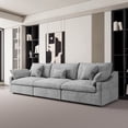 thumbnail image 2 of The Magic Home Canapé Sectionnel Modulaire en Lin à 3 Places, Gris Pâle, 2 of 11
