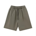 thumbnail image 3 of FcBaudy Mens Shorts, Shorts Men Men's Solid Color Fashionable Casual Washed Loose Pocket Drawstring Waist Sports Running Shorts Man Polyester Trousers, 3 of 7