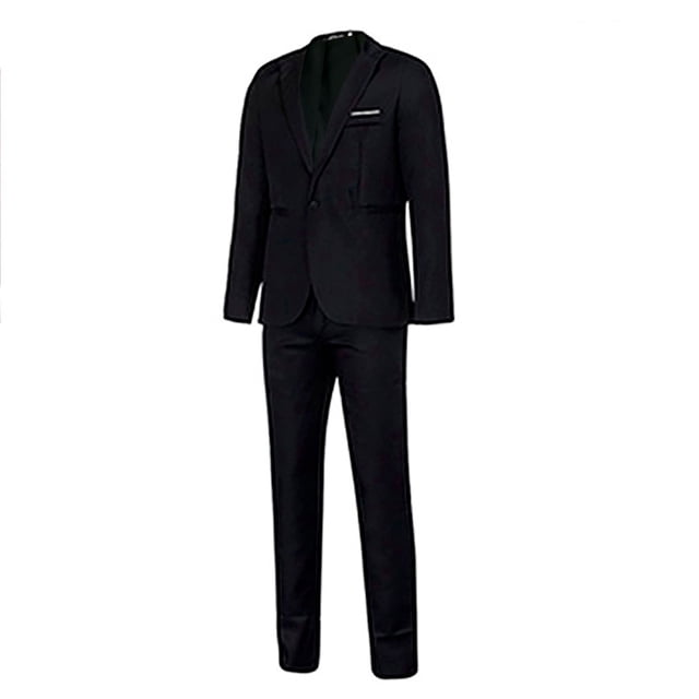 TIMIFIS Mens Suits 2 Piece Slim Fit Casual One Button Solid Suits for Mens Business Wedding Party Jacket Blazer & Pants SetFall