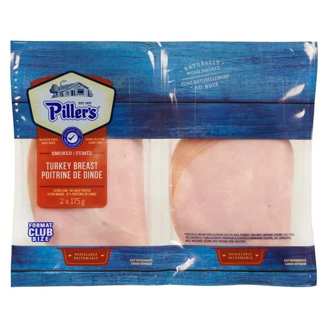 Piller's Smoked Turkey Breast, High Protein, 2 x 175g